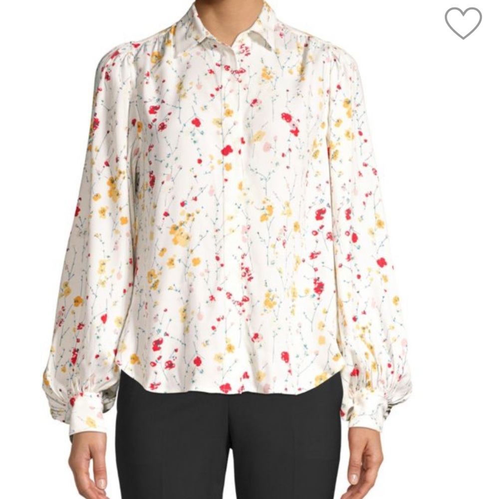 Equipment Floral Button-Up Blouse